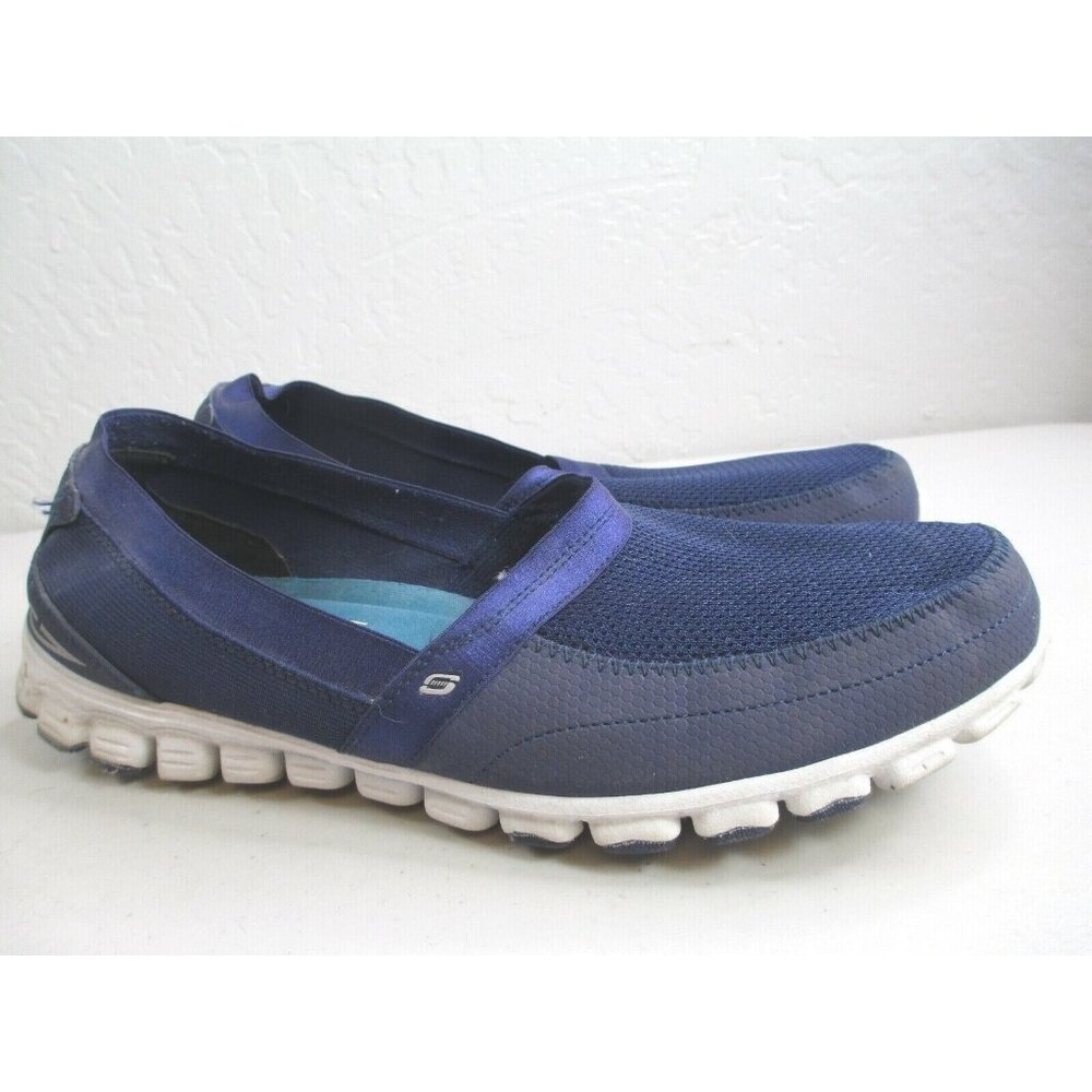 Skechers Memory Foam Mesh Walking Shoes Blue Sz 10 - image 1